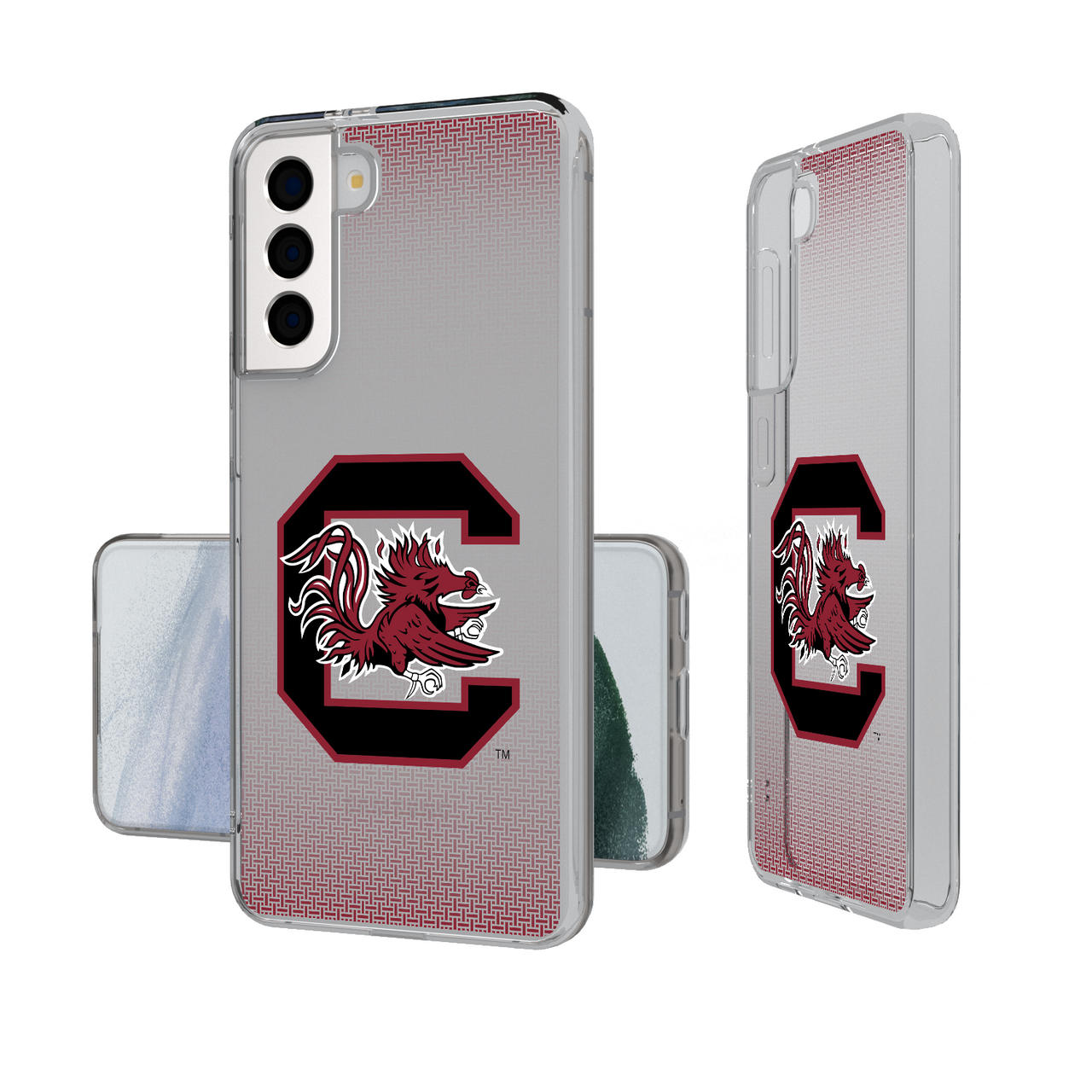 South Carolina Fighting Gamecocks Linen Clear Phone Case-1