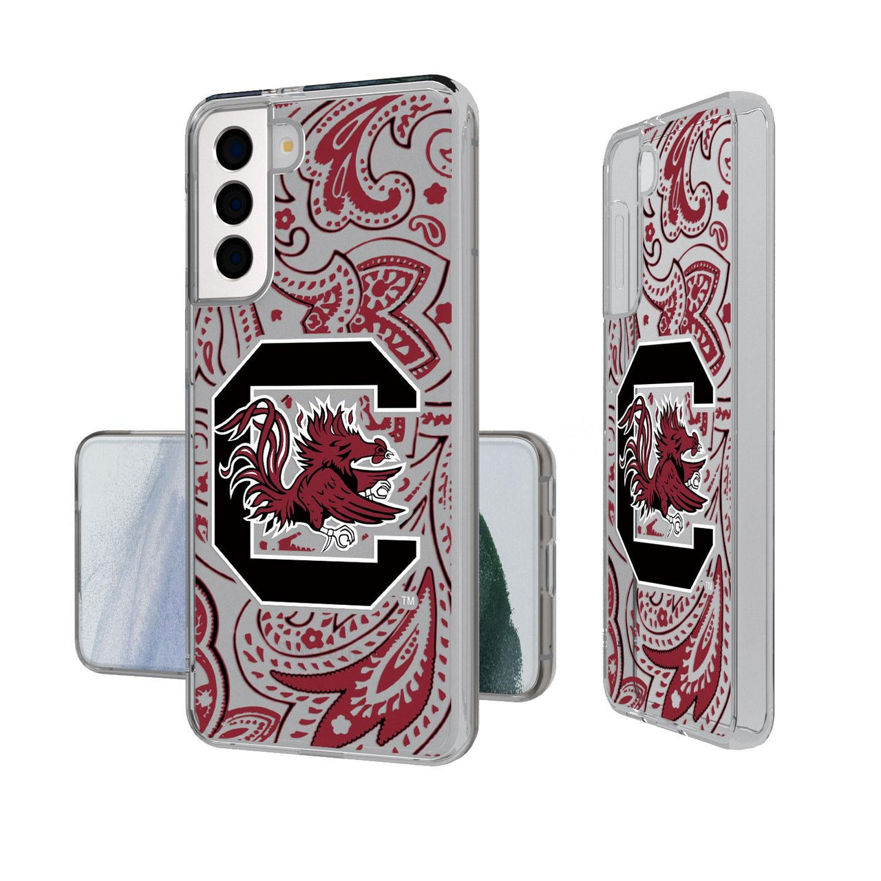 South Carolina Fighting Gamecocks Paisley Clear Case-1