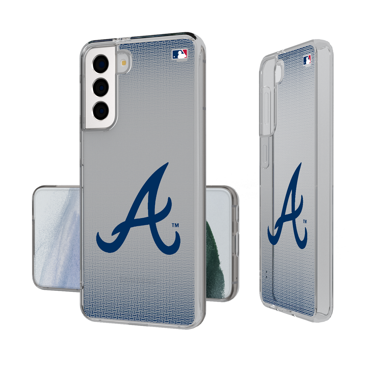 Atlanta Braves Linen Clear Phone Case-1