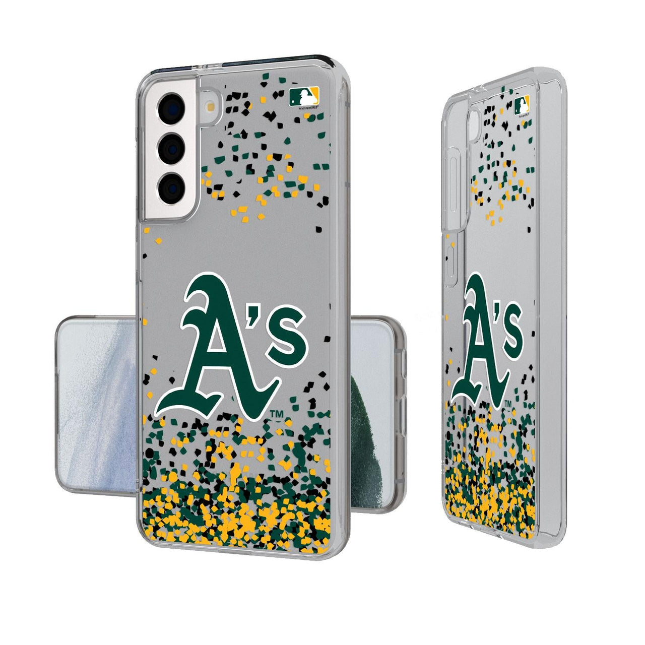 Oakland Athletics Confetti Clear Case-1