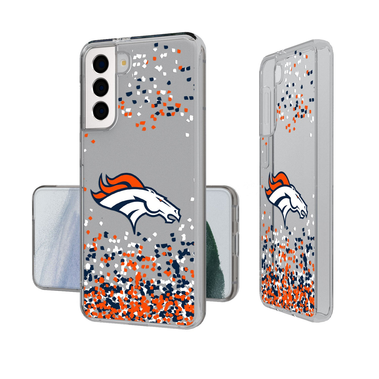 Denver Broncos Confetti Clear Case-19