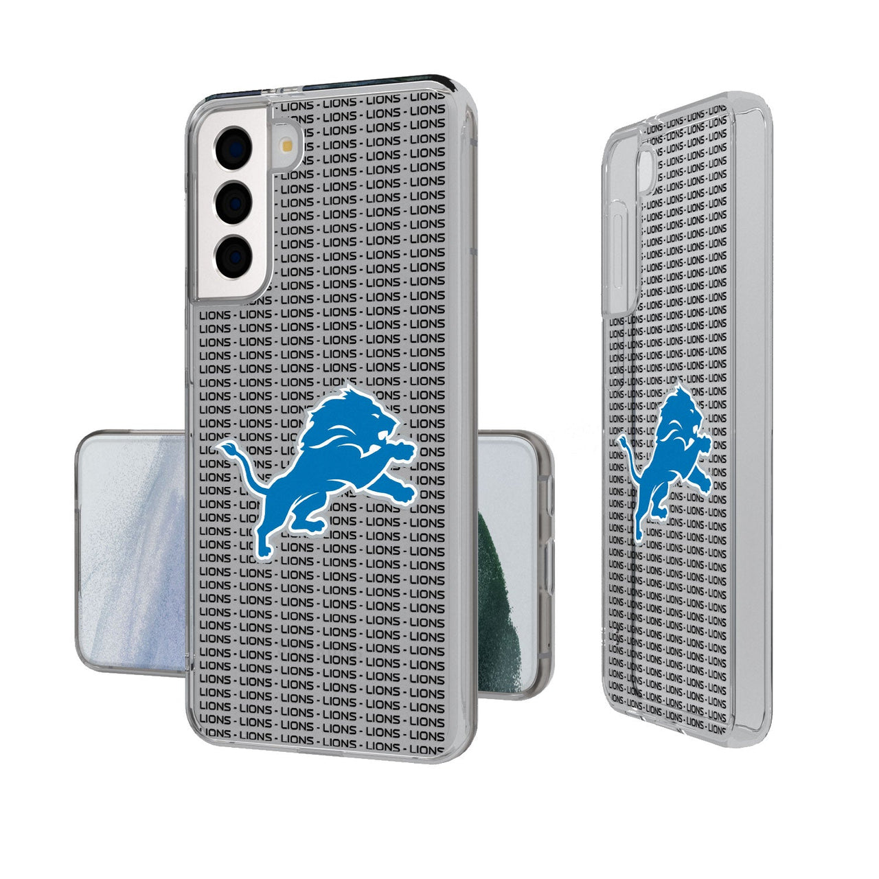 Detroit Lions Blackletter Clear Case-19