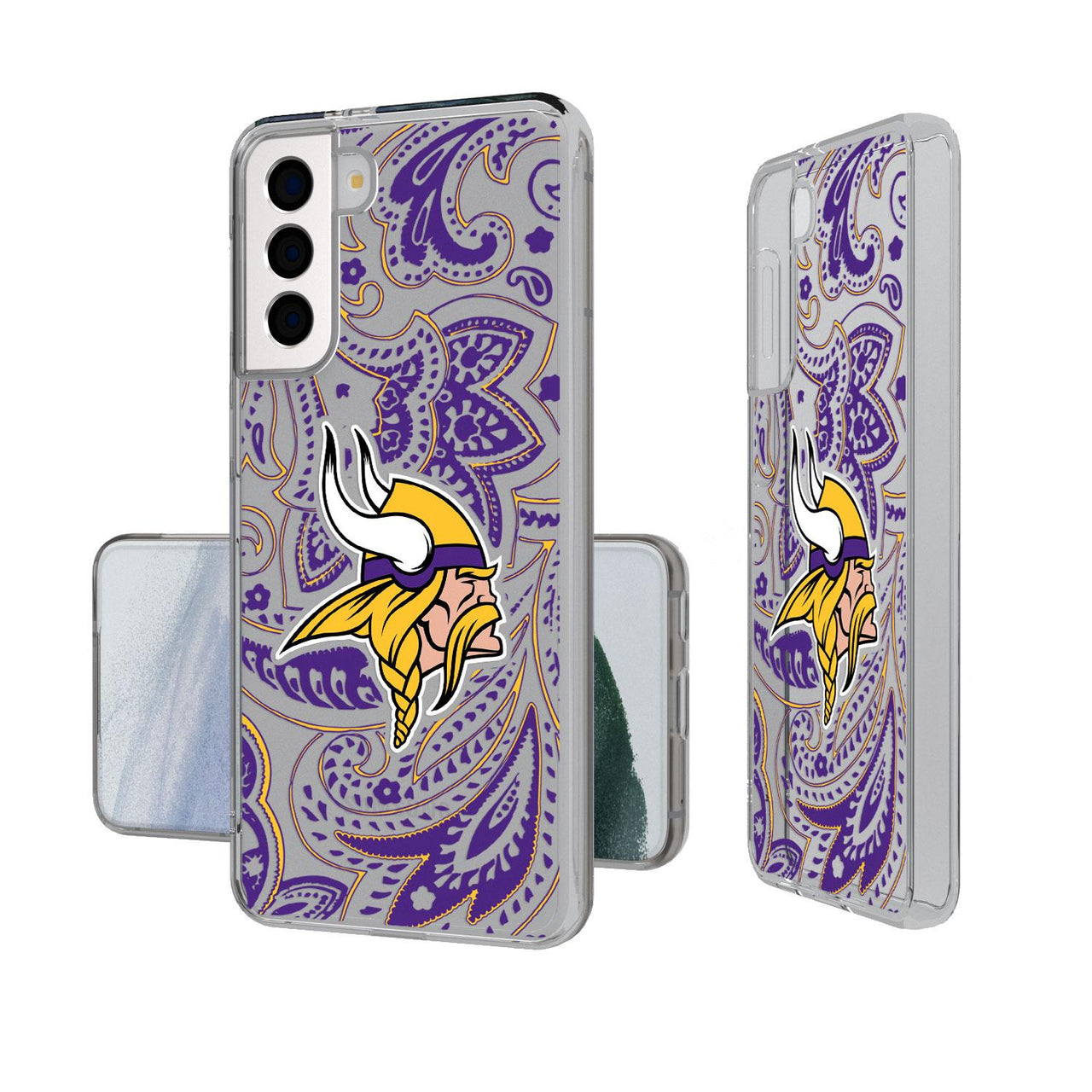 Minnesota Vikings Paisley Clear Case-1