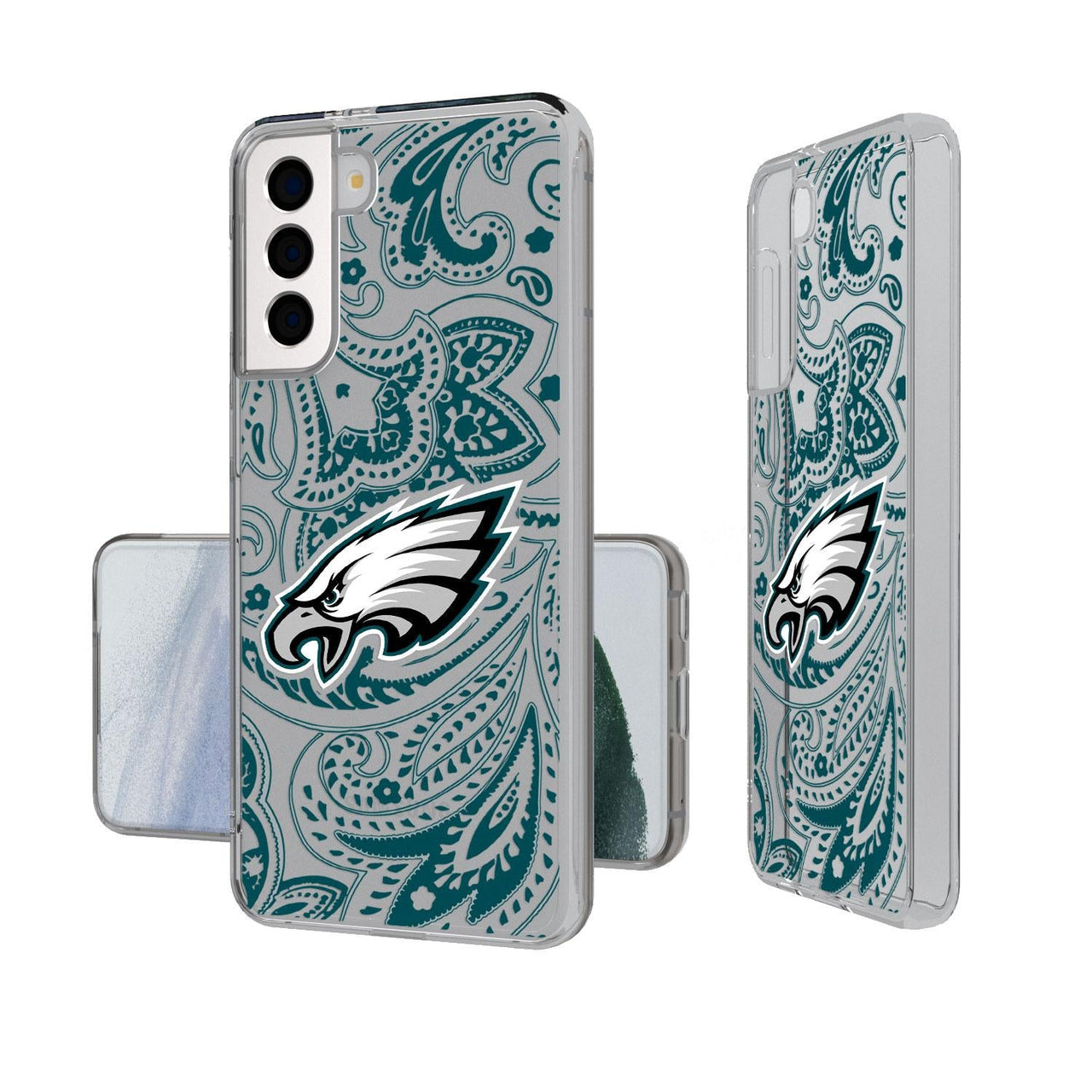 Philadelphia Eagles Paisley Clear Case-1