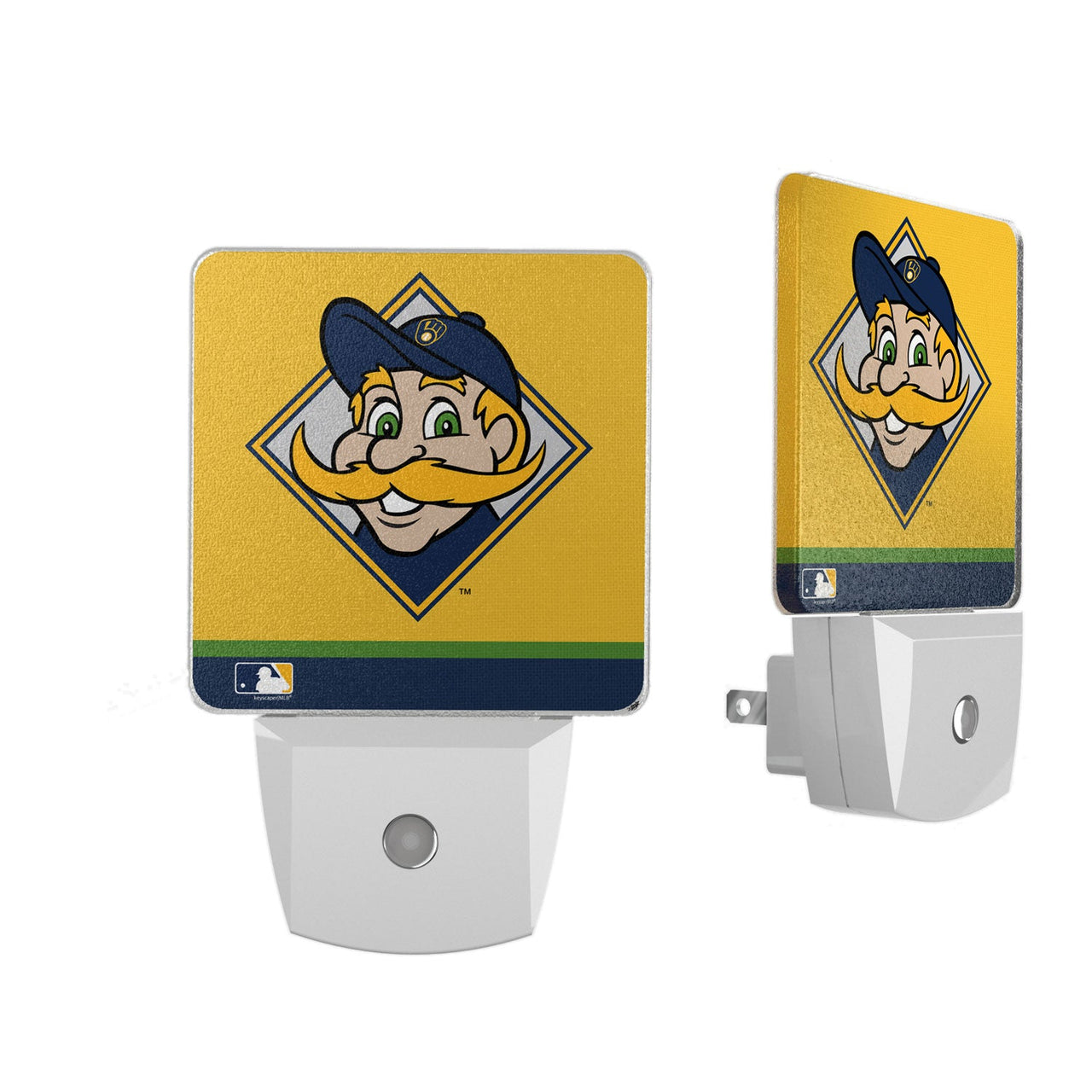 Milwaukee Brewers Stripe Night Light 2-Pack-0